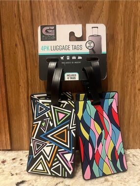 G/FORE Multicolor Geometric & Wave Luggage Tag Set - 4 Pack